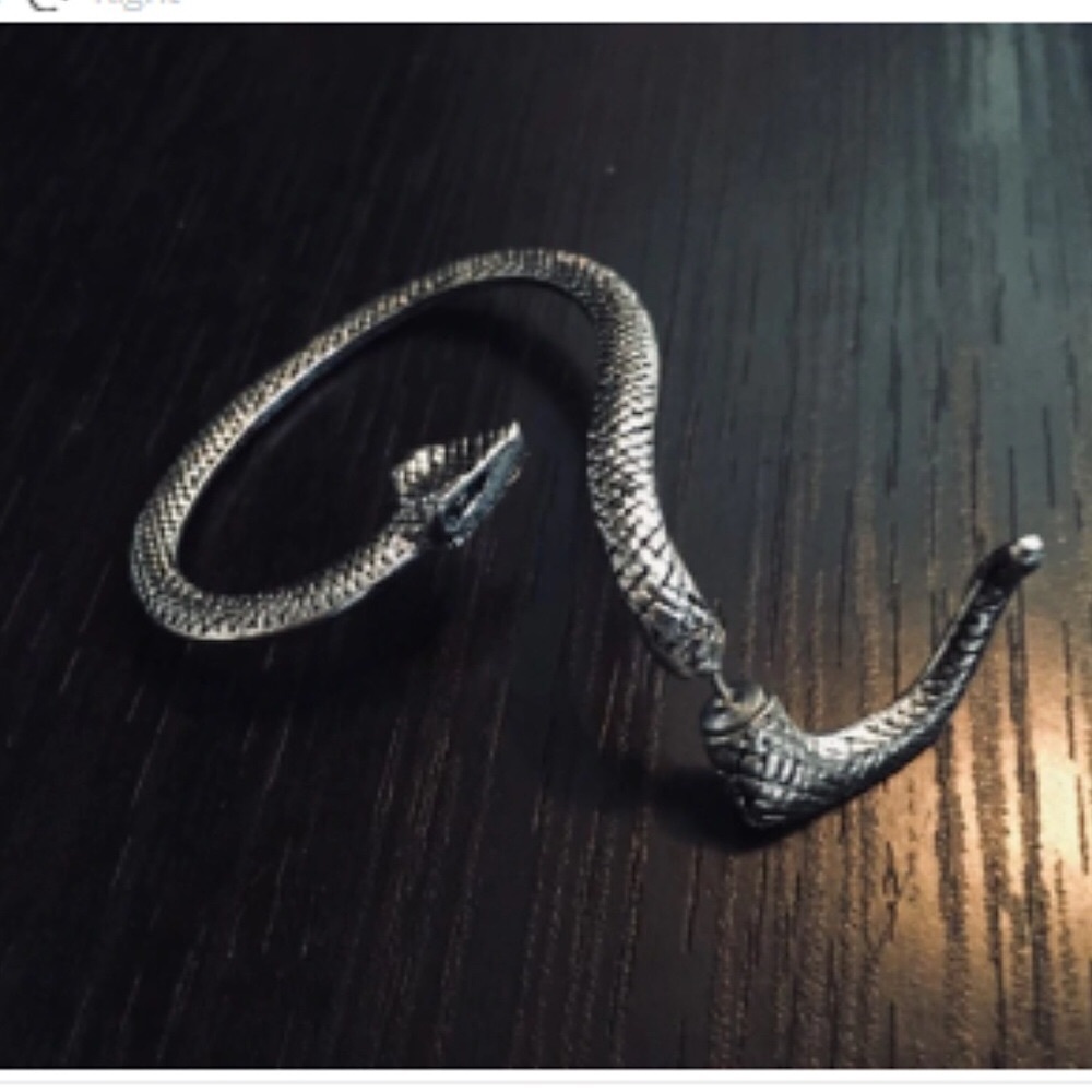 Greek Goddess Wrap-Around Silver Snake Earring - Picture 4 of 9